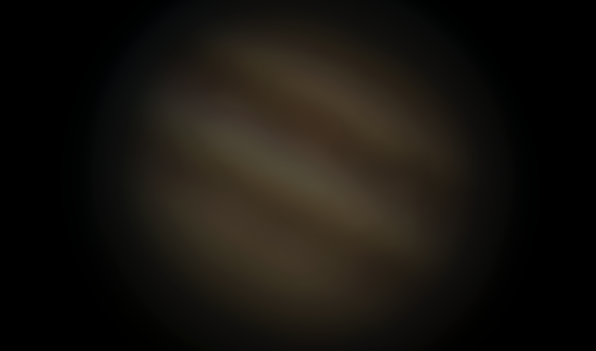 Jupiter am 13.02.15: 254-fache Vergrößerung und 6-fach Digitalzoom iPhone 5S (ProCamera)
