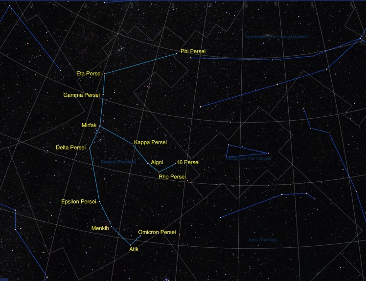 Sternbild Perseus im September